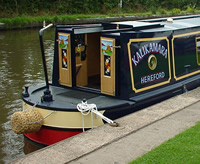 Traditional stern of a narrowboat